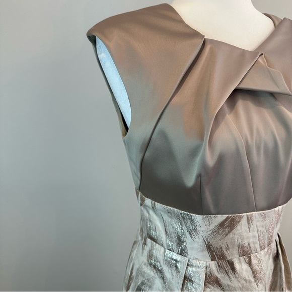 Eliza J NY Gold Mini Sleeveless Embellished Sheath Cocktail Dress Sparkle 8 - Picture 5 of 12